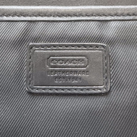 Coach Leather and Nylon Laptop Messenger Bag Silver Hardware - Picture 3 of 5